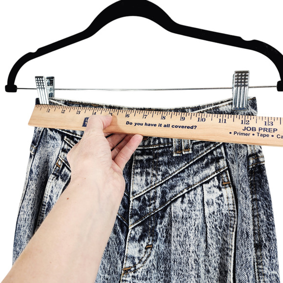 Vtg 80s Lee Acid Wash High Waist Jeans 6Pet Women 24x28 Rise 12" Barrel‎ Mom USA - Picture 4 of 10